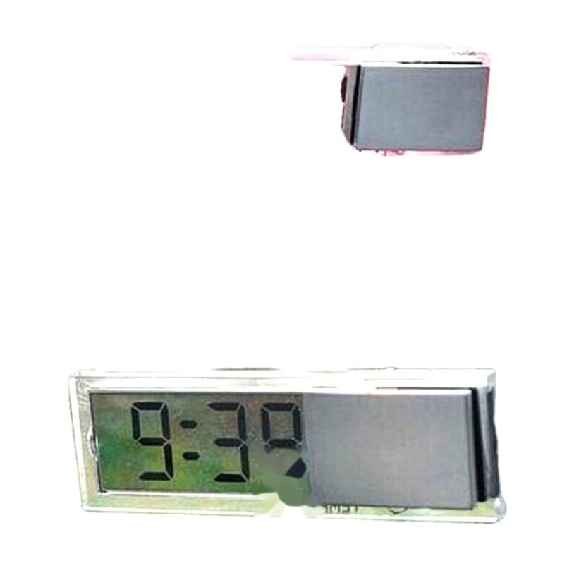 Mini Digital Car Electronic Clock Transparent LCD Display Digital Watch with Sucker Universal Car Decor