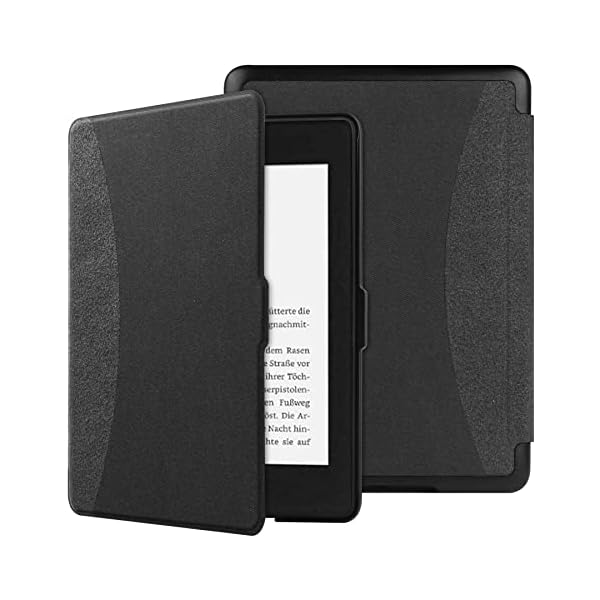VOVIPO Hülle für 6,8" Kindle Paperwhite (11. Generation - 2021) und Kindle Paperwhite Signature Edition - Die dünnste und leichteste Schutzhülle Tasche mit Auto Sleep/Wake-Black