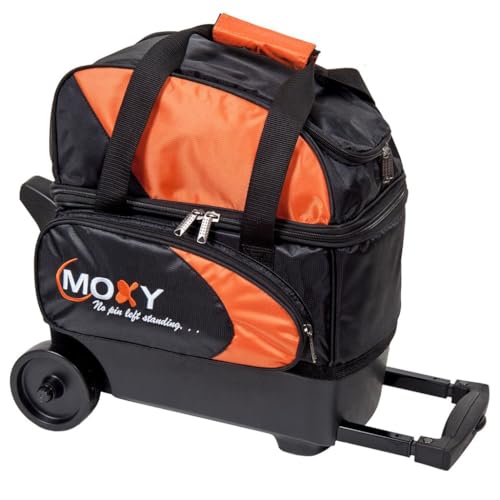 Bowlerstore Products Moxy Single Deluxe Roller Bowling Bag- Orange/Black