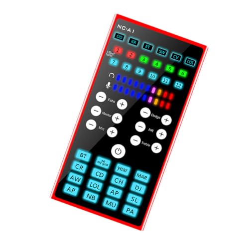 DOITOOL 1pc Voice Changing Device Live Sound Mixer Voice Changer Live Sound Card Live Broadcast Sound Portable Voice Changer Computer Sound Cards Audio Cards Audio Mixer Red Metal