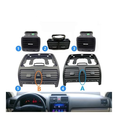 Grille ventilation Golf 5 de qualité supérieure pour sortie climatisation de tableau de bord - 2
