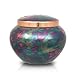 OneWorld Memorials Paw Print Bronze Memorial Urn for Dogs and Cats - Small - Holds Up to 40 Cubic Inches of Ashes - Raku Blue Pet Cremation Urn for Ashes