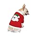 Lawkul Christmas Dog Sweater Kitten Clothes Puppy Knit Dog Sweaters Pet Coat Outfit for Christmas Santa Holiday New Year in Winter Red Color Sweater Small Size