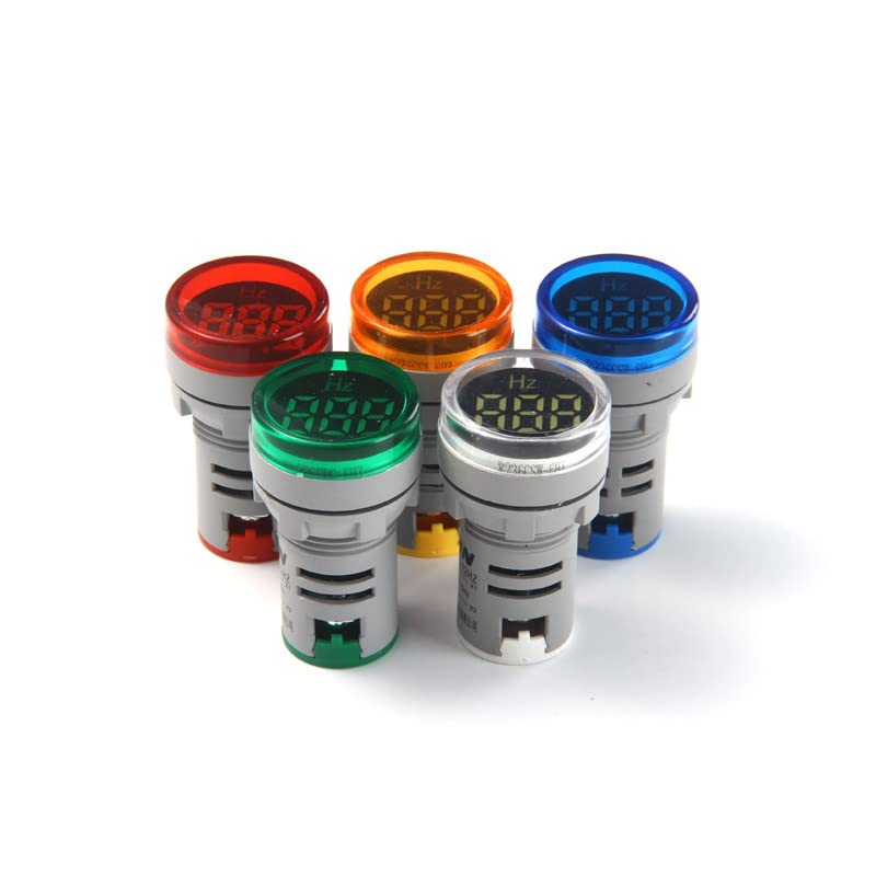 1Pcs AD101-22HZ 0-99HZ LED Digital Display Electricity Hertz Meter Frequency Meter Indicator Signal Light Combo Tester AD16-22HZ - (Color: YELLOW)