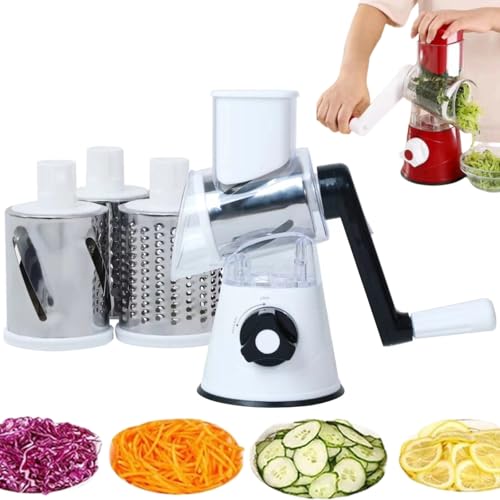 Cortadora manual giratoria multifunción para verduras blanca miniatura 1