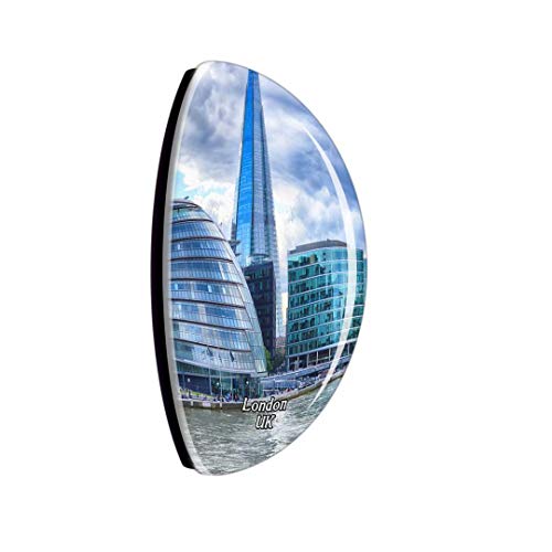 Imán de nevera 3D cristal vidrio The Shard Londres miniatura 3