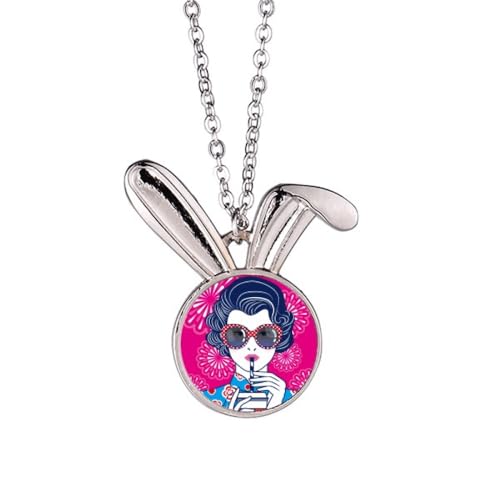 Collier lapin pendentif rouge bijoux culture chinoise tendance