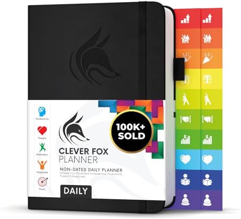 Clever Fox Daily Planner – Undated Planning Notebook with Hourly ...