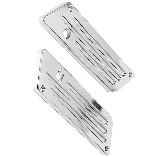 Cubierta para cierre de alforjas de motocicleta, compatible con Harley Davidson Touring Street Glide, Electra Glide, Road Glide y Road King (1993-2013), cromo miniatura 1