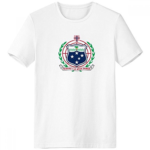T-shirt Samoa Océanie pour homme en coton blanc à col rond taille XL