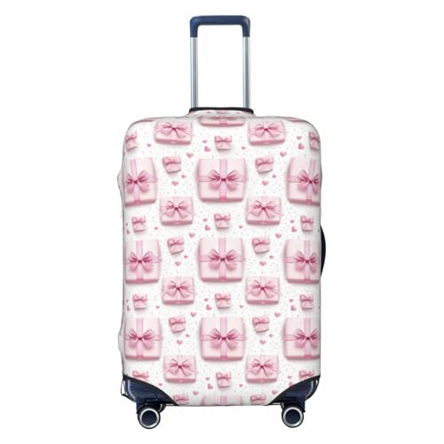 Luggage Cover Protector - Pink Ribbon Box Print Suitcase Covers for Luggage Fit 18-21 Inch Suitcase