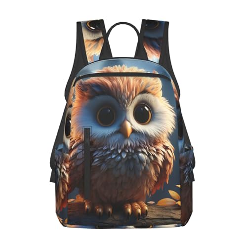 Casual Backpack for Women Men Cute Owl Lightweight Daypack Large Capacity Nurse Bag