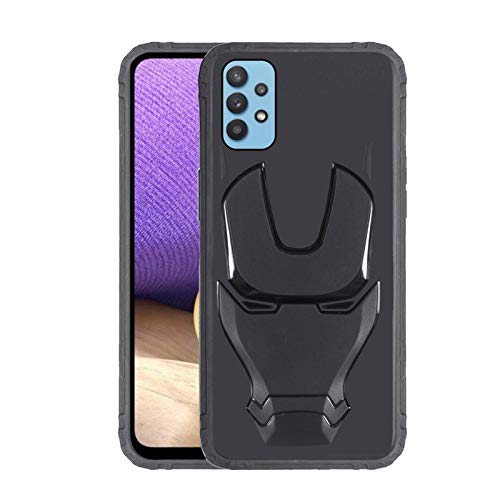VIDO 3D Iron Man Avengers Back Case Cover | 360 Degree Protection | Shock Proof | Screen & Camera Protection | Soft Silicon Rubberised Back Cover for Samsung Galaxy A32 4G