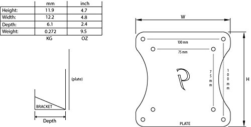 Gladiator Joe Monitor Arm/Mount Vesa Bracket Adapter Compatible With Acer G227Hql, G237Hl, G247Hyl, H226Hql, H236Hl, Sa230 Bi, Sb220Q (See Full Model List Below) - 100% Made In North America #TOP5