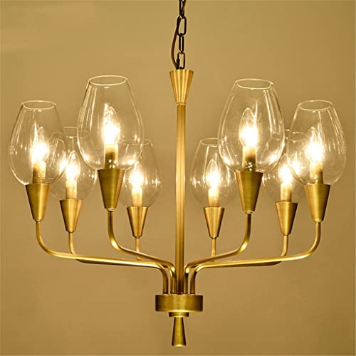 Lustre de salon en cuivre et verre pour illuminer vos soirées