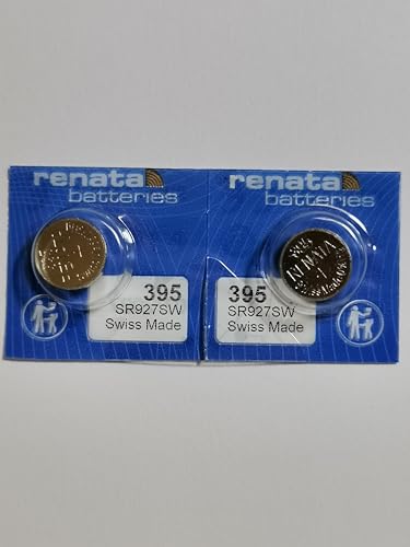 2 pilas Renata para reloj de pulsera, fabricación suiza, de dióxido de plata, sin mercurio, 1,55 V, larga vida úti