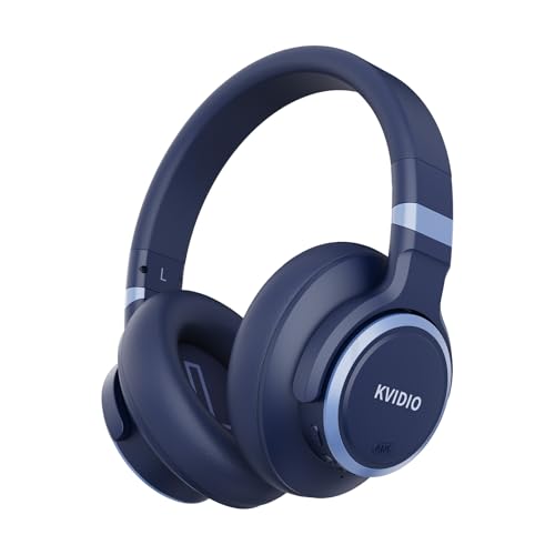 KVIDIO Hybrid Active Noise Cancelling Headphones (Blue)