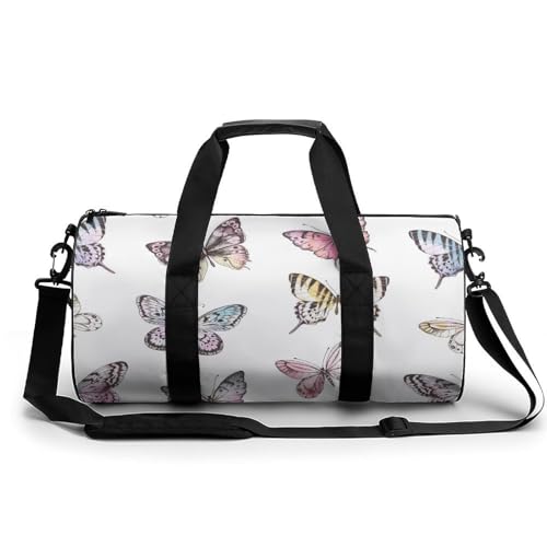 Sac de sport gym papillons : Rangez toutes vos affaires de voyage sans encombrement (45cm)