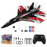 SU27 RC Plane, 2.4GHZ RC Airplane Ready to Fly Remote Control Airplane W/ 2 Batteries & 6-axis Gyro Stabilizer, 2CH RTF Hobby RC Glider for Beginners Kids Boys Girls Adults