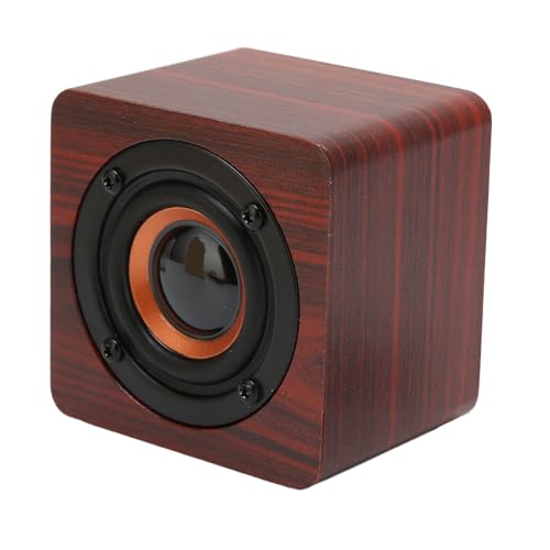 Altavoz Bluetooth Retro Inalámbrico para Viajes en Casa Al Aire Libre Vintage Mini Diseño de Madera Portátil (Grano de Caoba (versión de exportación))