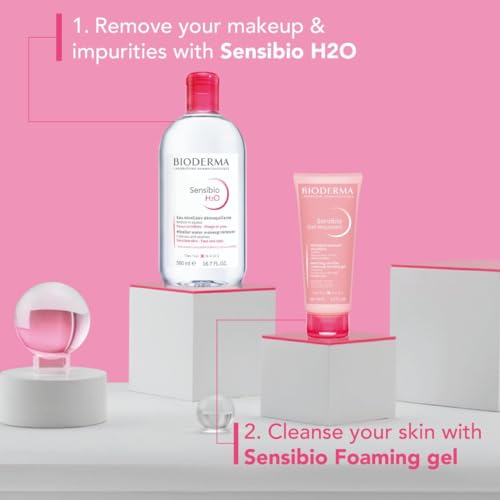 Image of Bioderma - Sensibio - H2O Micellar Water - Makeup Remover Cleanser - Face Cleanser for Sensitive Skin