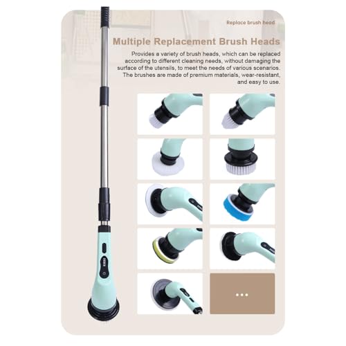 Máquina de limpieza eléctrica potente cepillo inalámbrico para la limpieza del hogar con varilla telescópica