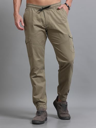 Image of U.S. Pitchers Mens Twill Laffer Cargo Joggers I 6 Pocket Utility Pants I Stylish Comfort Fit I 12 Colors I Sizes 30 to 38