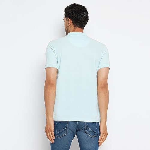 Image of Duke Stardust Men Polo Neck Half Sleeve Cotton T-Shirt (SD55 Powder Blue M)