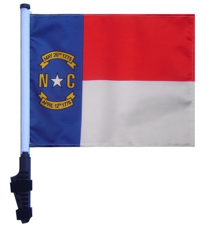 SSP FlagsState of North Carolina Golf Cart Flag Pole and EZ On & Off Bracket