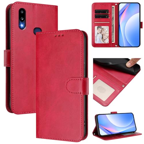 Compatible con Huawei P20 Lite AL00,Compatible con Huawei Nova 3e AL00 El Soporte se Puede Girar Funda Monedero con Cierre magnético Rosered