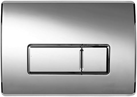 Derwent Macdee Caspia Pneumatic Chrome Dual Flush Plate SYG612CP, Multi-Colour