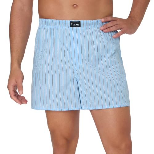 Hanes Ultimate Men's Underwear Boxers, Originals Ultimate Cotton-Stretch Woven Moisture-Wicking Multipack Boxer - image 2