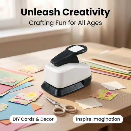Perforadora de papel rectangular para crear bordes decorativos estilo sello en scrapbooking 3