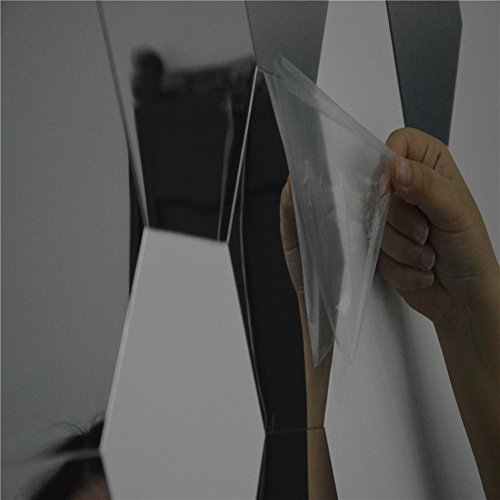 Aooyaoo 3D Circle Mirror Wall Sticker Living Home Room Decoration (Silver 1) #TOP1