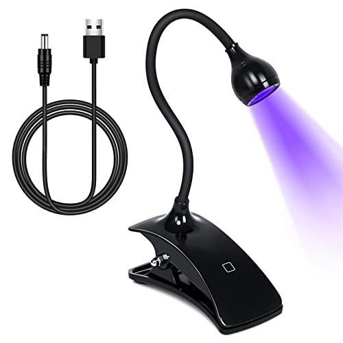 Quick Dry Uv Led Nail Lamp, Krofaue Gel Uv Nail Lamp 3W Gel Nail Dryer 10 Seconds Quick Dry Gooseneck Cure Light Lamp Clip Professional Nail Dryer For Gel Polish Curing Nail Tips Art Tools Accessories #TOP22