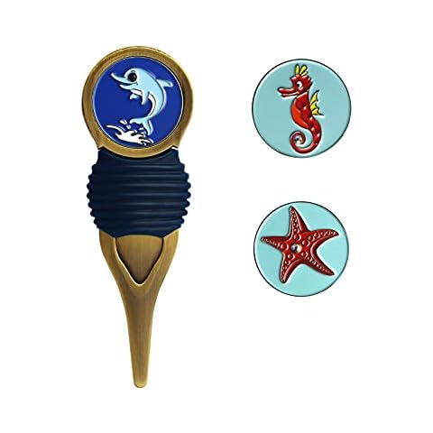 PINMEI Golf Divot Tool with Ball Markers Cover