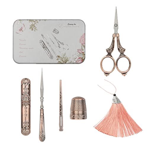 虎落音 裁縫セット アンティーク調裁縫7点セット