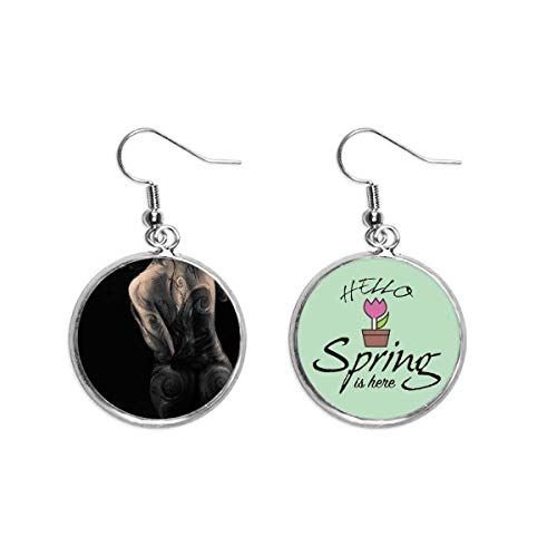 Joyas pendientes de primavera estilo gal y colgante decorativo cuerpo tattoo ass llamativo