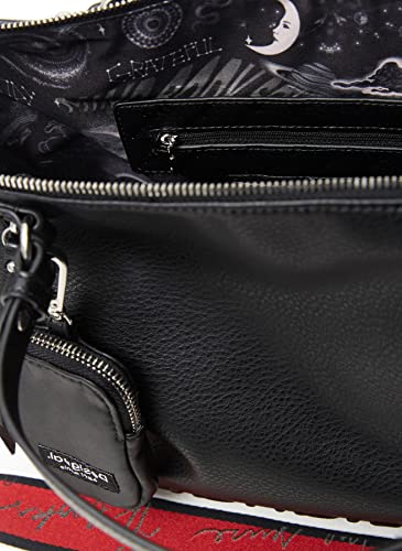 Desigual Damen Bols_embossed Half Libia Hand Bag, Schwarz, Einheitsgröße EU