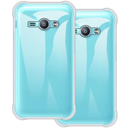 UOGNADGD 2-Pack TPU Case for Galaxy J1 Ace - Clear