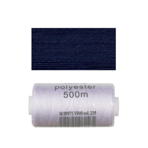 Bobine De Fil En Polyester – 500 Mètres – Coloris Bleu Foncé – Neuve - Loisirs Créatifs