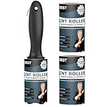 iBest UK Lint Rollers For Pet Hair, Clothes, Carpet | Sticky Flint Fluff Dust Lint Remover | Pack of 3 Reusable Refills (100 Sheets)