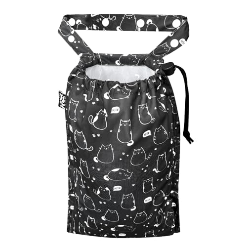 Image of Cute Hanging Car Trash Garbage Bag 100% Leakproof Waterproof Multipurpose for Car Back Front Seat Console with Hanging Strap (Cute Cats)