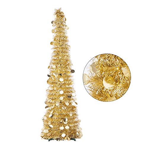 VEYLIN Árbol de Navidad artificial plegable de 1,5 m y 1,5 m...