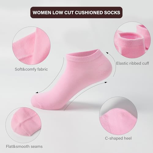 Women Athletic Low Cut Sports Socks Running Ankle Socks Breathable Cushioned for Women2