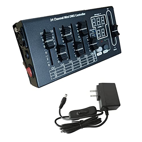 DMX console,DMX Light controller,DMX Controller for DJ Lights, 24 channel dmx controller DJ light...