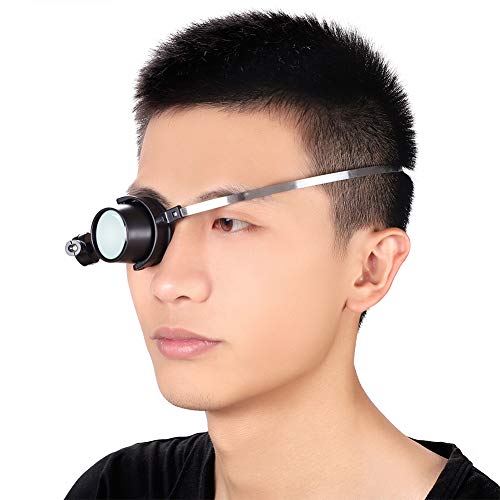 15X Loupe avec LED Lampe Loupe de Tête Serre-tête Monoculaire Horloger Réglable Loupes Grossissantes Magnifier Portable pour Lecture Réparation Montre...