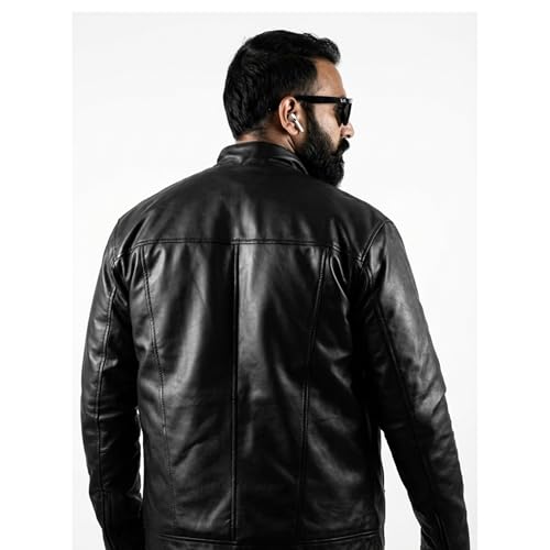 Image of Genuine Leather Jacket for Men | Pure Sheep Leather Jacket for Men | Original Leather Jacket for Mens | Biker & Casual and Winter Jacket No Fur