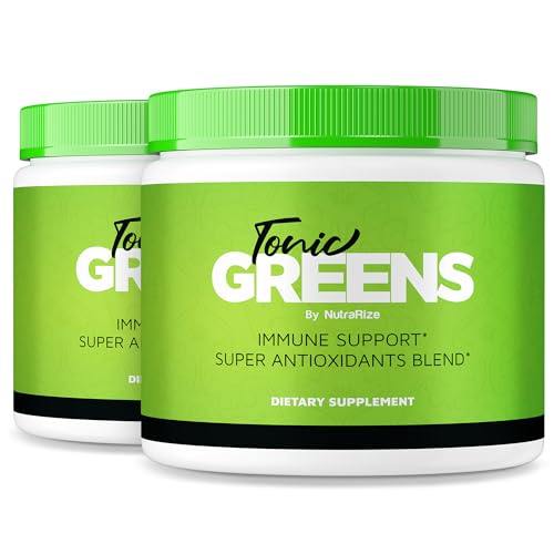 NutraRize (Pack of 2 Tonic Greens All-Natural Supplement in a Jar for Immune Support Delicious Way to Detox The Body Powder for Health and Wellness Reviews (60 Servings)