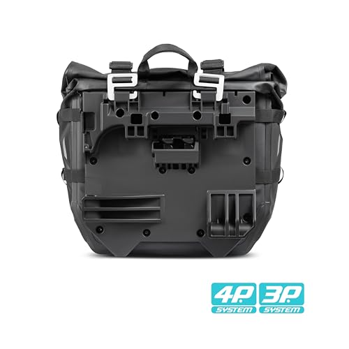 wasserdichte Satteltaschen Terra TR30 – IPX6 wasserdichte Abenteuer-Seitentaschen, 60L Kapazität, Doppelverriegelungssystem – Kompatibel mit 3P & 4P System, entworfen in Barcelona